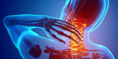 Neck and spine pain illustration